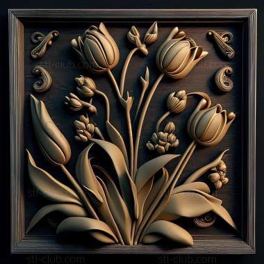 3D model Tulips (STL)